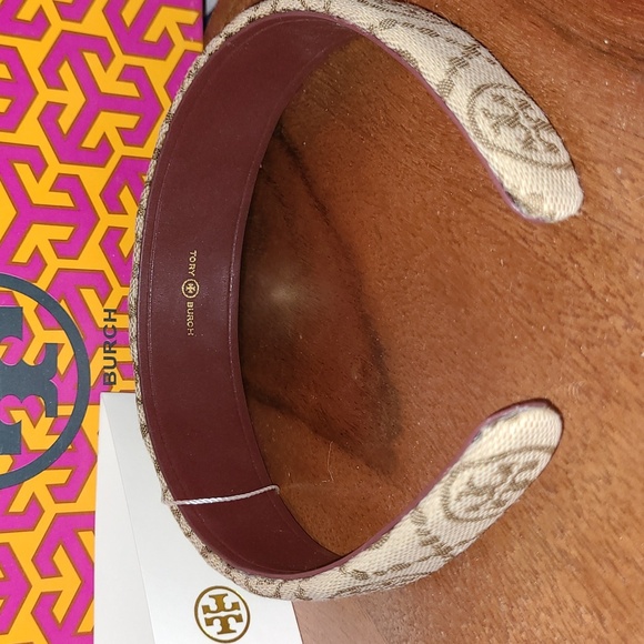 Tory Burch Brown Patterned Headband - Picture 3 of 4